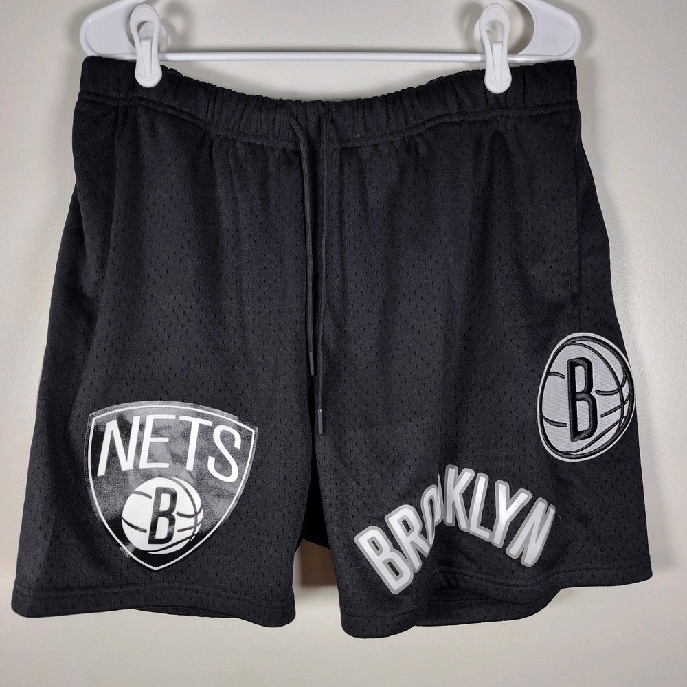 Pro Standard Brooklyn Nets Mens Mesh Basketball Shorts Black XL NBA Athletic